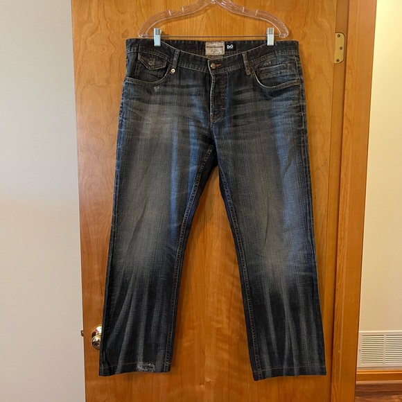 Dolce and Gabbana Jeans Vintage D&G Distressed Straight Leg Button Fly Size 40 - Picture 1 of 16